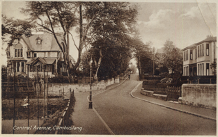 Central Avenue circa 1910 - Card dated 1915 - Caledonia Series - Published by H & M Eadie, Cambuslang